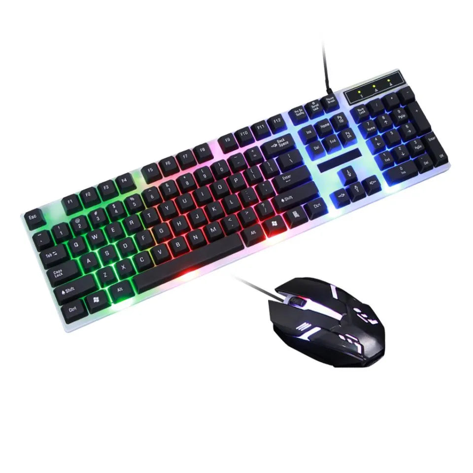 RGB Gaming Keyboard And Mouse Set LED USB For PC Laptop Xbox One PS4 PS5