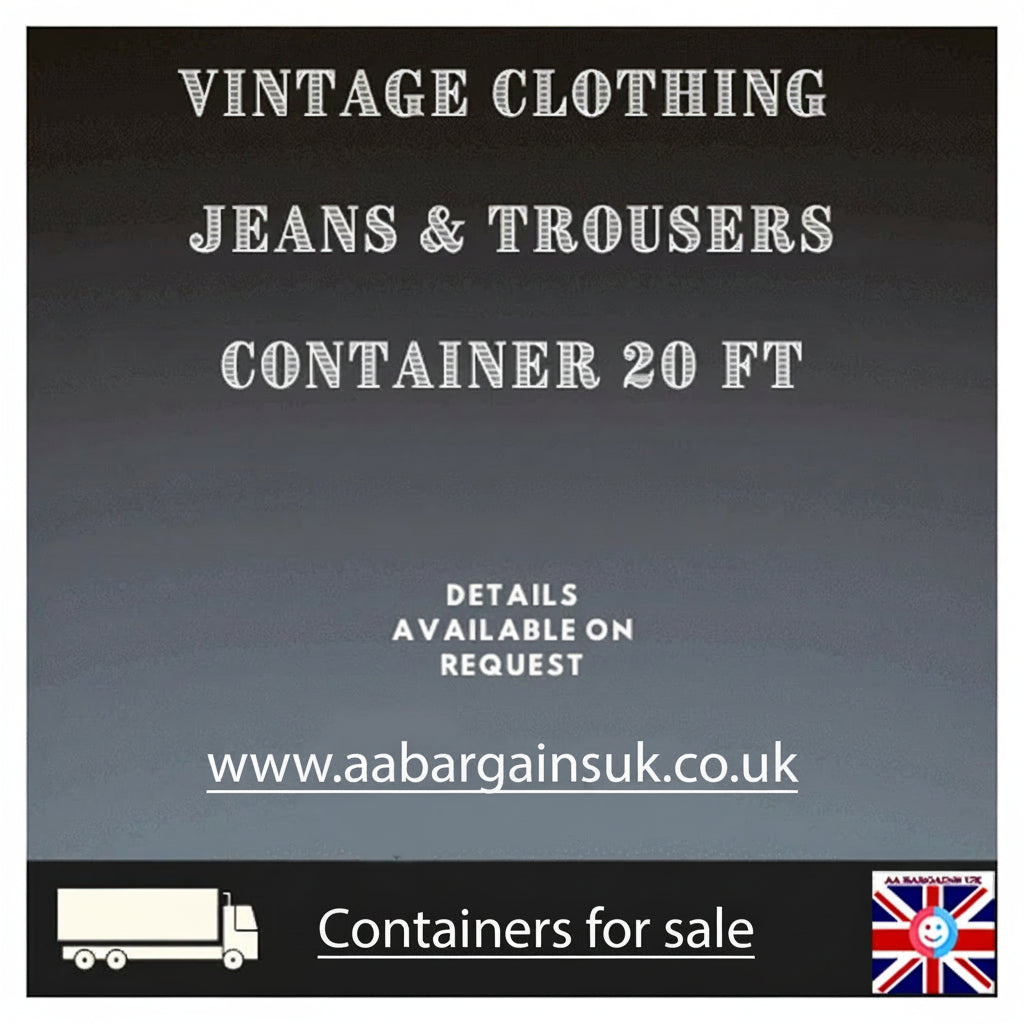 20ft Container of Vintage Jeans & Trousers – Wholesale Clothing