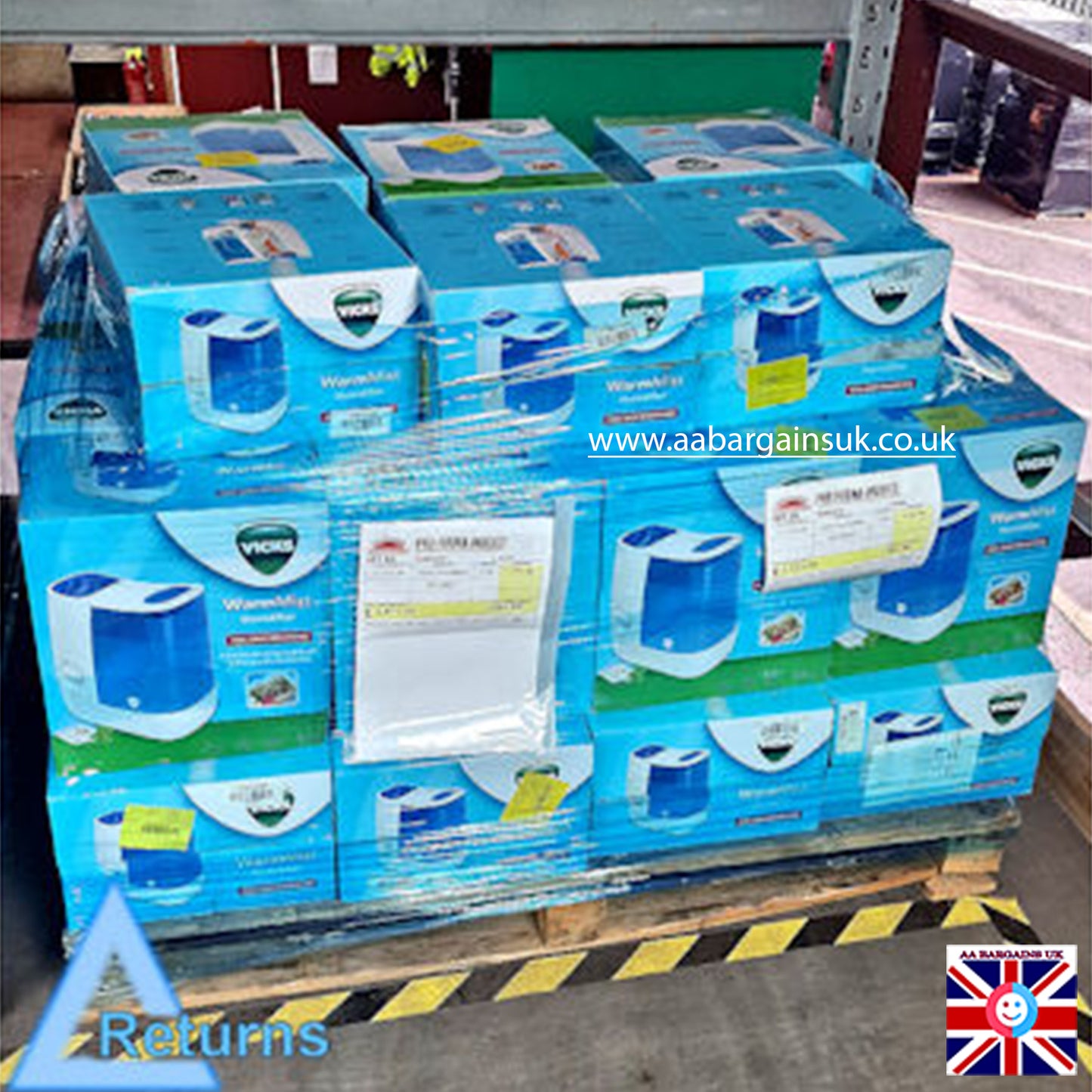 Wholesale Vicks Warm Mist Humidifiers Pallet | 34 Units | RRP £1,972 | Lot No. 208703