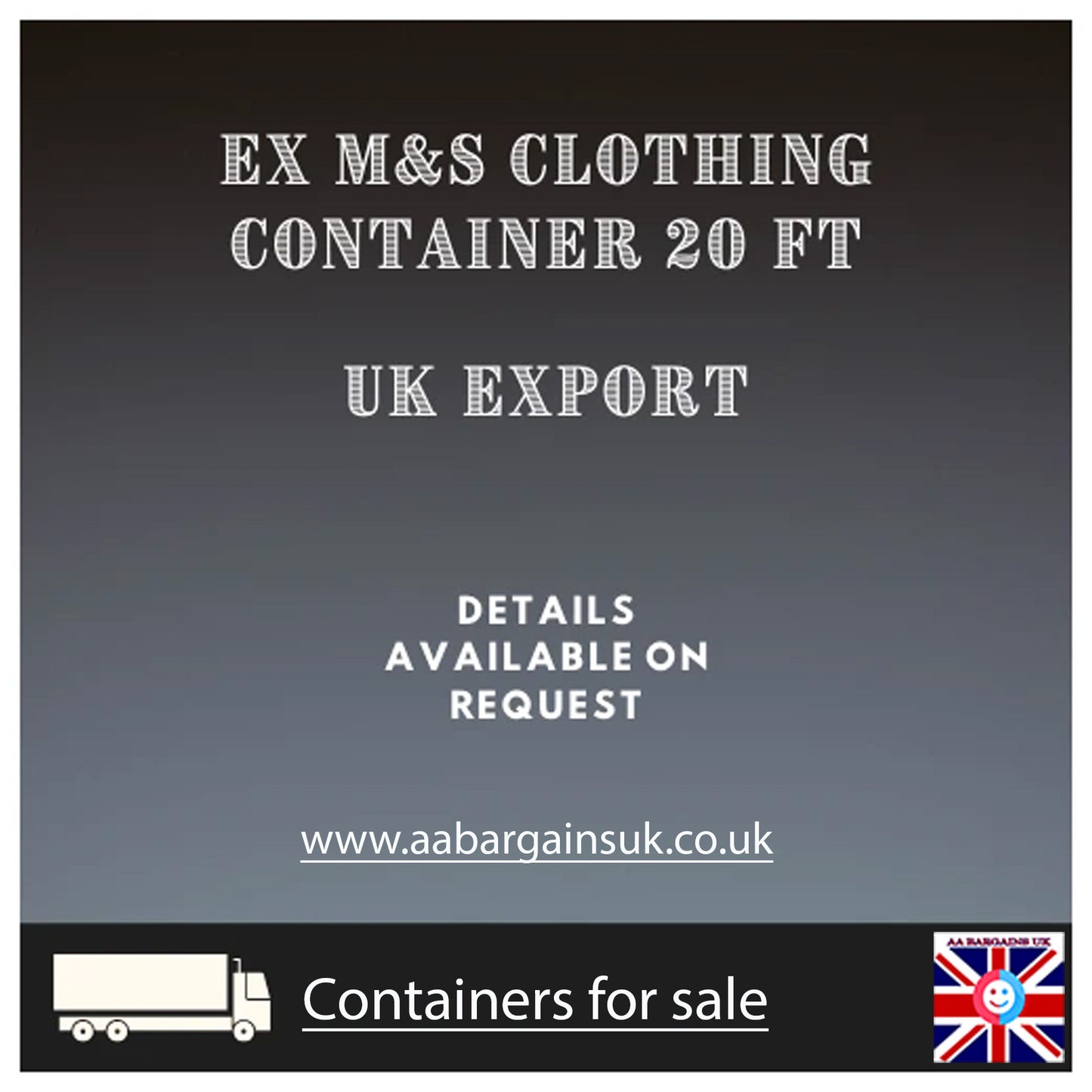 20ft Container – Wholesale Ex-M&S Clothing for Export