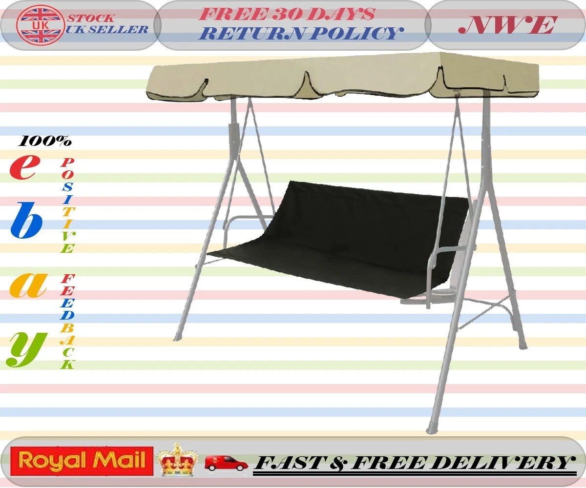 Replacement Part For Swing Seat Cover Garden Swinging Bench Hammock 2-3 Seaters
