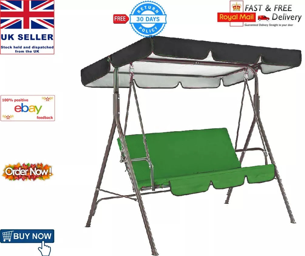 Replacement Canopy For Swing Seat 2 Seater Size Garden Park Hammock Top Cover