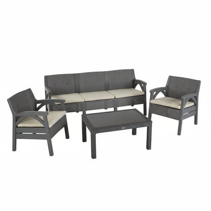 Garden Set Rattan For 5 Persons