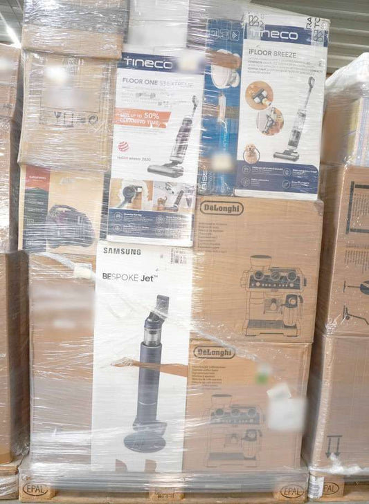 Premium Electrical Job Lot – Samsung Jet Bot, Bosch, DeLonghi, Smeg, Philips, Nespresso & More – 12 Units – RRP £3,841.99 – Returns Pallet