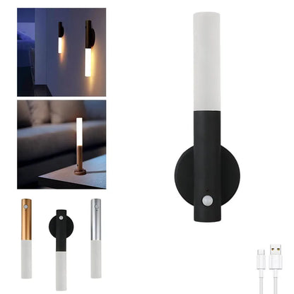 Smart Motion Sensor NightLight Rechargeable Magnetic Wall Lamp for Bedroom Stair