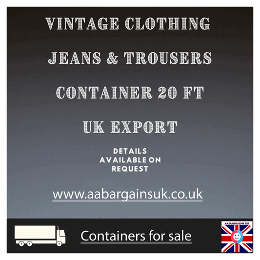 20ft Container of Vintage Jeans & Trousers – Wholesale Clothing
