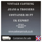 20ft Container of Vintage Jeans & Trousers – Wholesale Clothing
