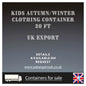 Kid’s Clothing Wholesale Container – UK Export Supply