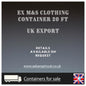 20ft Container – Wholesale Ex-M&S Clothing for Export
