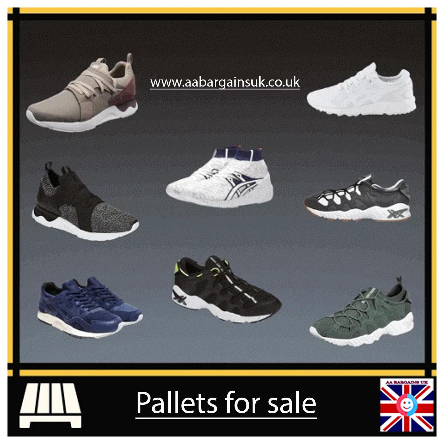 Wholesale Asics Footwear Liquidation Stock Pallet