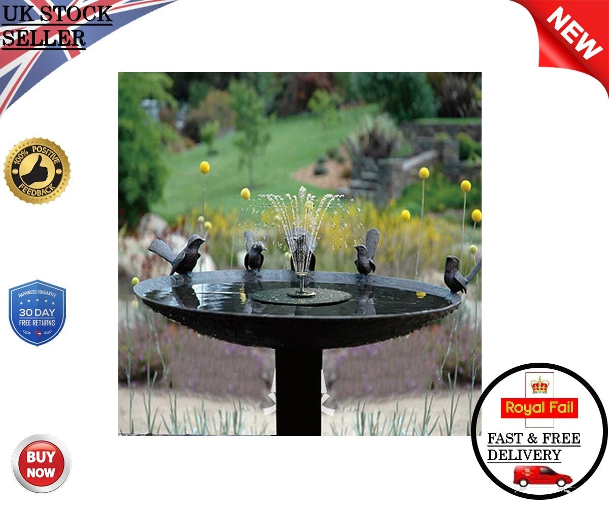 Solar Powered Floating Water Fountain Bird Bath Pond Pool Garden Home Decor-5.5W