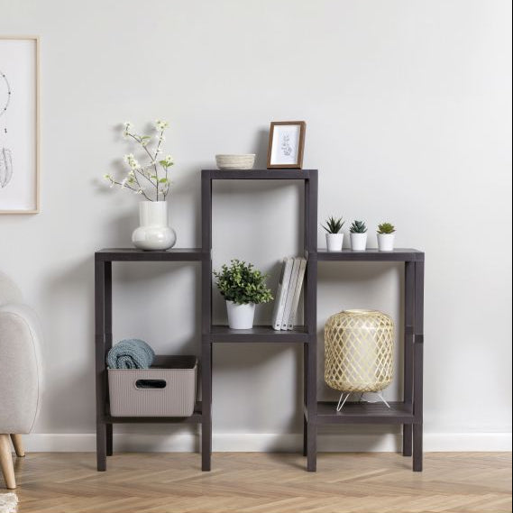 Rectangular Rack Lombok 4 Levels Brown